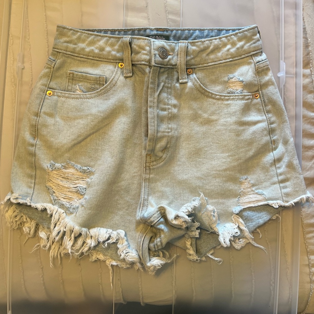 high waisted jean short